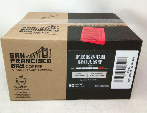 San Francisco Bay French Roast Coffee K-Cup Pods, Dark Roast - 80ct, BB 3/2025