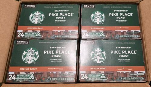 Starbucks K-Cup Coffee Pods Medium Roast Pike Place 96 Count BB 09/20/25