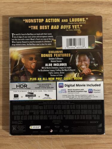 BAD BOYS RIDE OR DIE ~ 4K Ultra HD + Blu-ray + Digital w/Slip ~ BRAND NEW SEALED