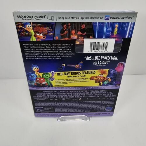 NEW AND SEALED “Inside Out 2” with Slipcover [Blu-ray + DVD + Digital]