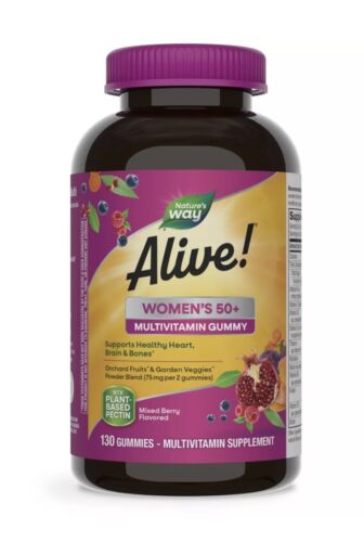 Nature's Way Alive! Women’s 50+ Multivitamin Gummy Mixed Berry 130 09/2026