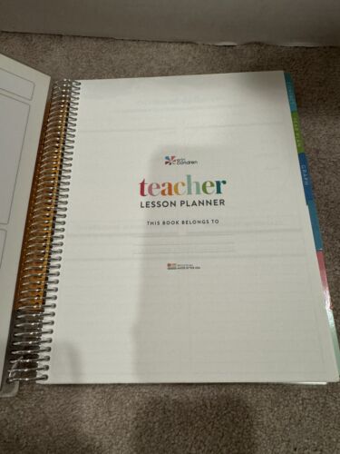 Erin Condren Teacher Lesson Planner 12 Month All-in-One Any Date Calendar NEW