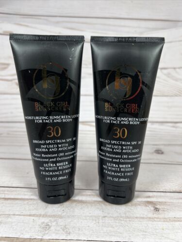 Black Girl Sunscreen SPF 30 Jojoba & Avocado Ultra Sheer Unscented protection