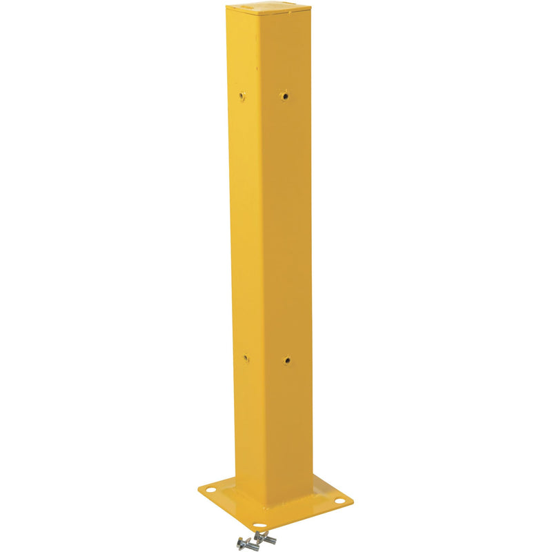 Vestil GR-H2R-DI-TP42-YL Steel Drop In Tubular Guard Rail Post 42 In. Length Yellow