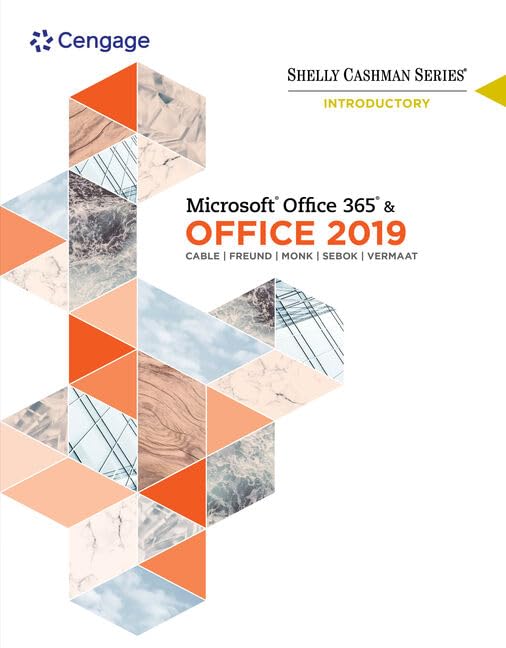 Shelly Cashman Series MicrosoftOffice 365 & Office 2019 Introductory - Good