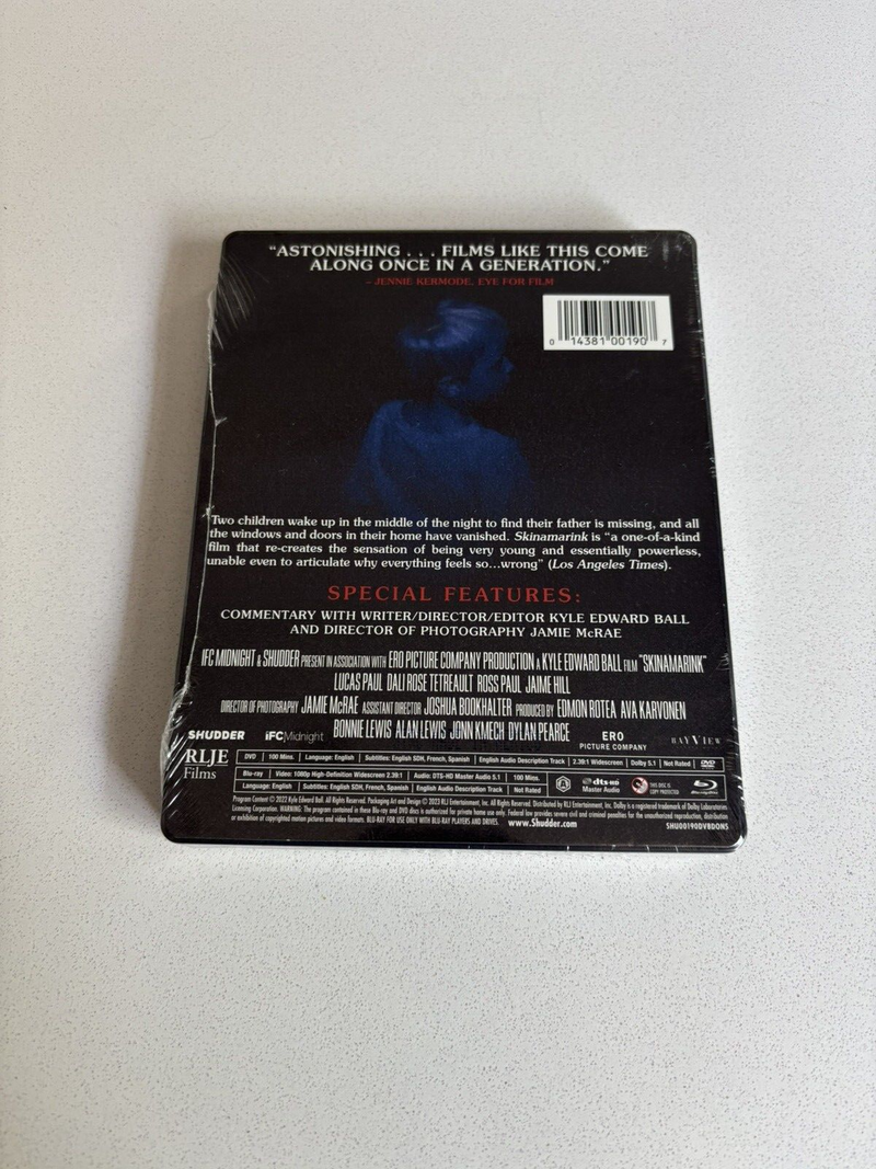 Skinamarink Blu-Ray SteelBook Edition Shudder Horror Film - Brand New Sealed