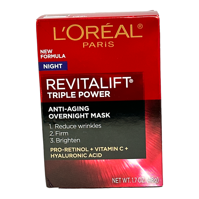 L'Oreal Revitalift Triple Power Anti-Aging Overnight Mask 1.7oz./48g New In Box