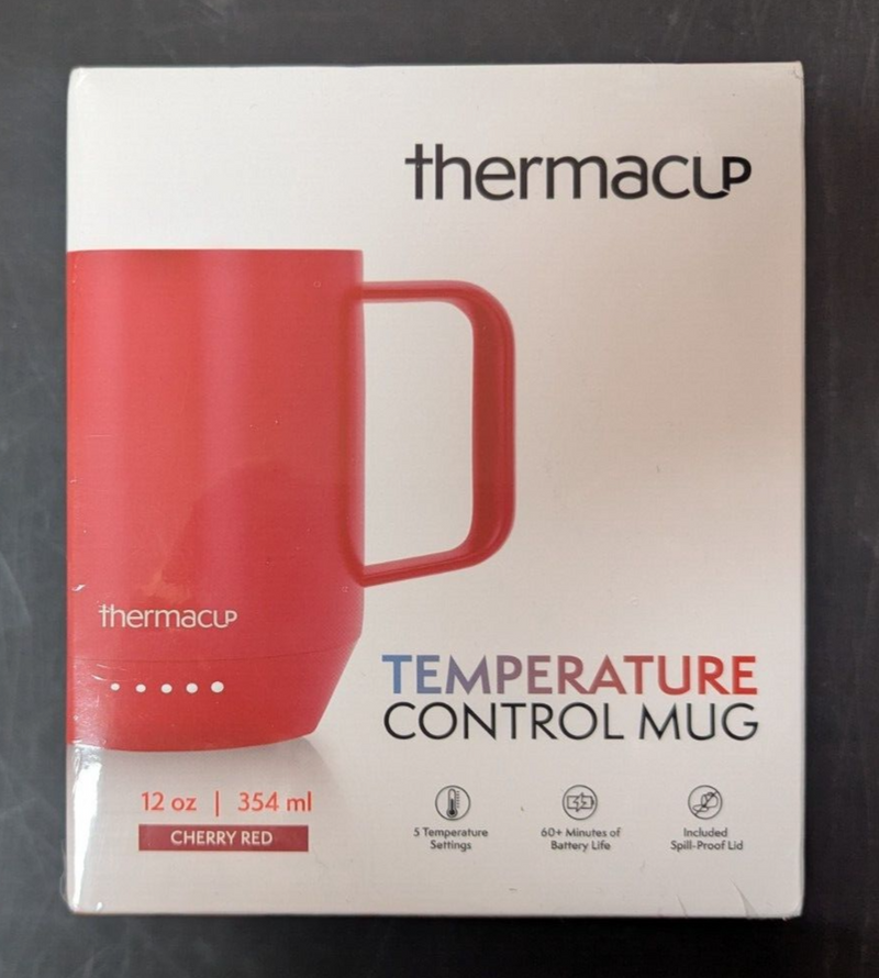 ThermaCup 12oz 5-Setting Temperature Control Mug - Cherry Red BRAND NEW