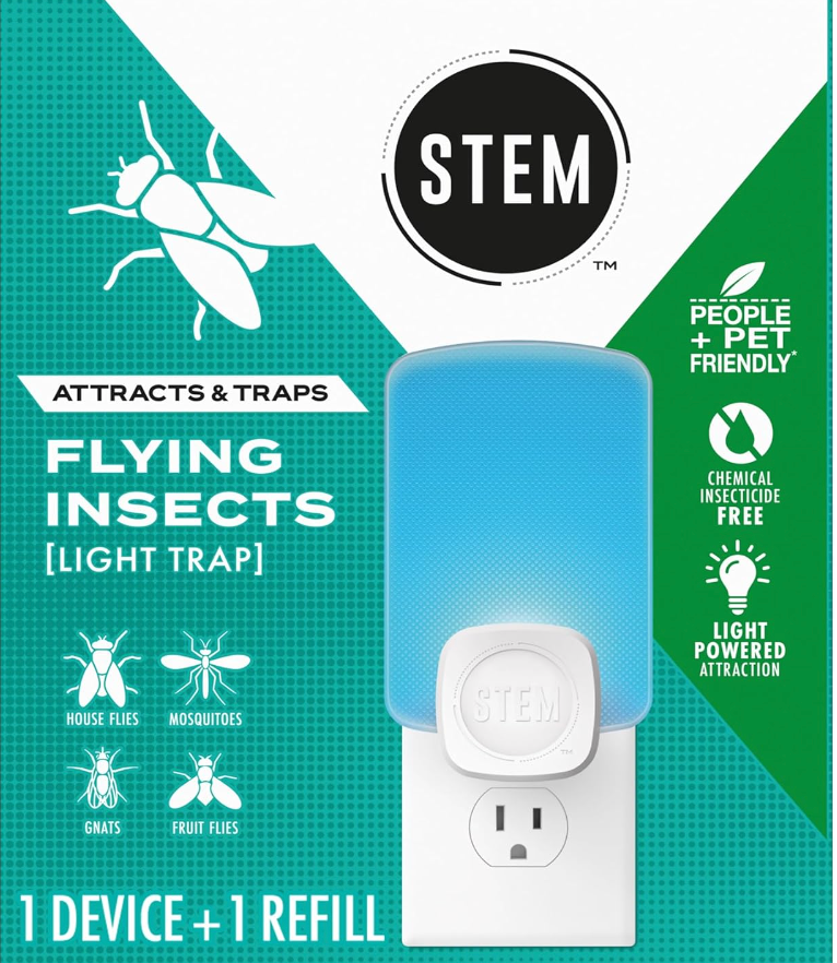 STEM Light Trap Attract & Traps Flying Insects Starter Kit 1 Device+ 1 cartridge