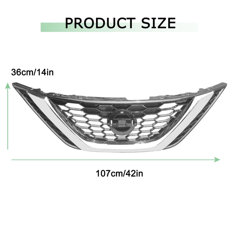 MATMACRO Front Bumper Upper Grille Compatible For Nissan Sentra Grill 2016 2017 2018 62310-3YU0A NI1200279 - Good