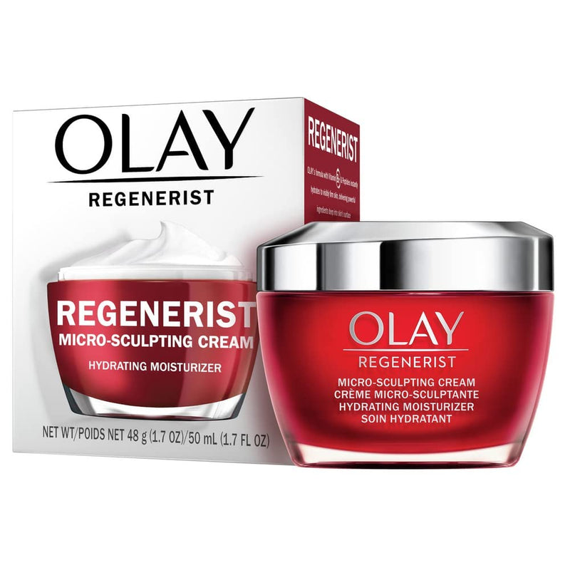 OLAY Regenerist Micro-Sculpting Cream, FRAGRANCE FREE, Moisturizer 1.7 oz (48 g) - MicroSculpting Micro Sculpting