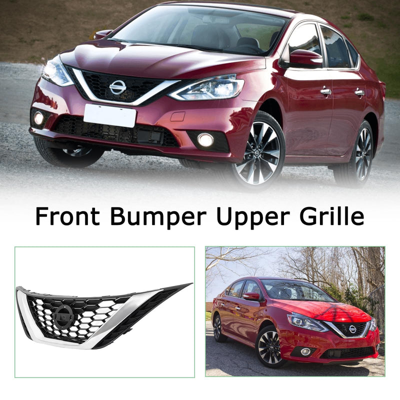 MATMACRO Front Bumper Upper Grille Compatible For Nissan Sentra Grill 2016 2017 2018 62310-3YU0A NI1200279 - Good