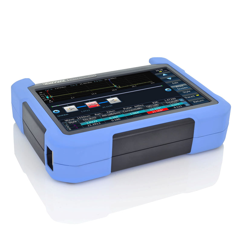 XWYWX Fiber Optic SM OTDR Tester 1310/1550nm 35/33dB Max 150km with LC FC SC ST/UPC Connector OPM VFL OLS Event Map Function 7inch Touch Screen-XTD2A-21