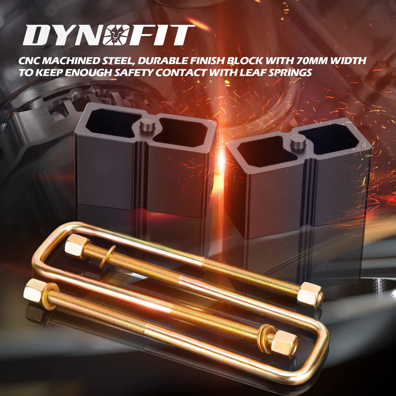 Dynofit 3"F+2"R Full Lift Kits for 2007-2024 Silverado 1500 GMC Sierra 1500 2WD/4WD, 3 Inch Front and 2 Inch Rear Strut Spacer Suspension Lift Kits Lift Spacers