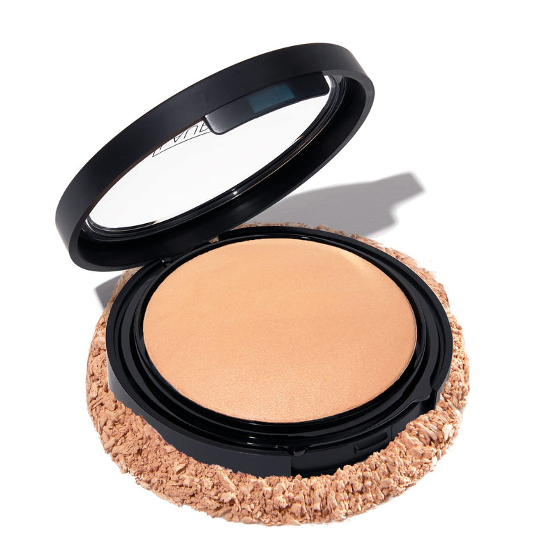 LAURA GELLER Double Take Baked Powder Foundation - Light - Buildable Medium to Full Coverage - Matte Finish