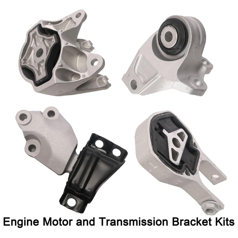 Engine Motor and Transmission Bracket Kits Fit for Ram Promaster 1500, 2500, 3500 3.6L 2014-2021, Auto Motor Engine & Trans Mount Set 4 PCS Replace OE