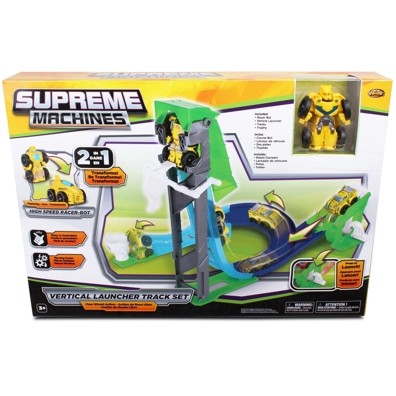 Supreme Machines Speed Race Track Rocket Transformer Car Robot 13 Piece Ages 3+