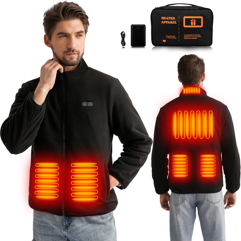 Heated Apparel Heated Jackets for Men with Battery Pack Included (Black,XL) - Like New