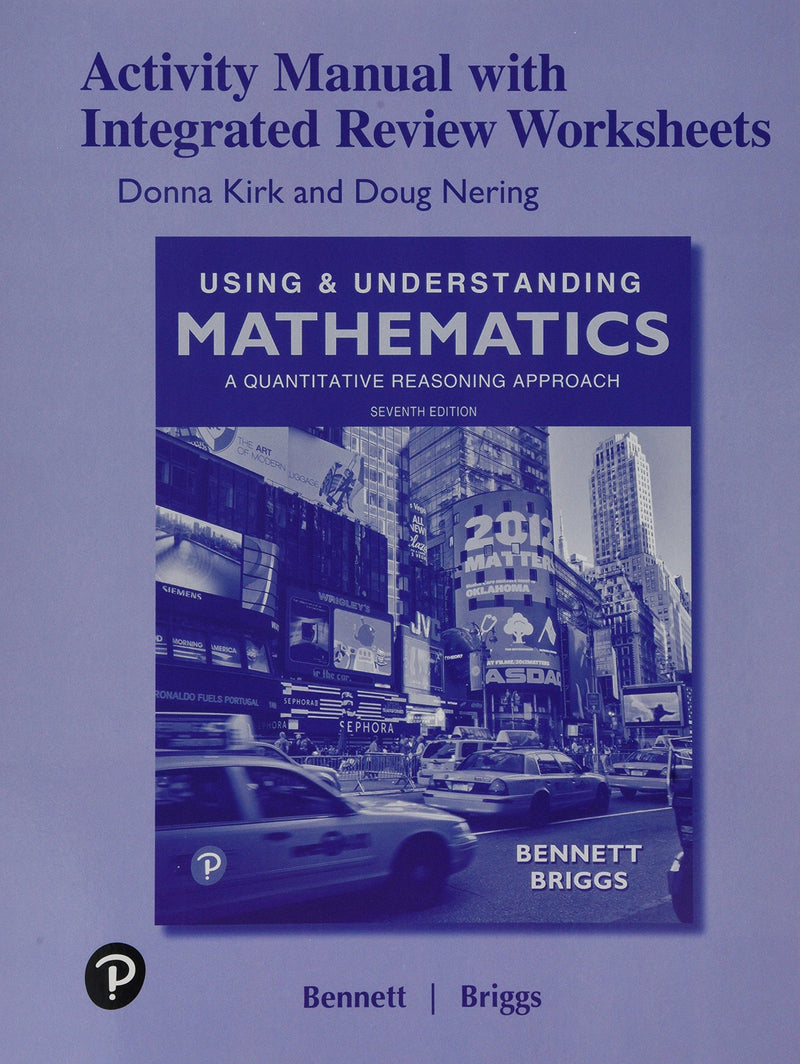 Activity Manual for Using & Understanding Mathematics: A Quantitative Reasoning Approach - Like New