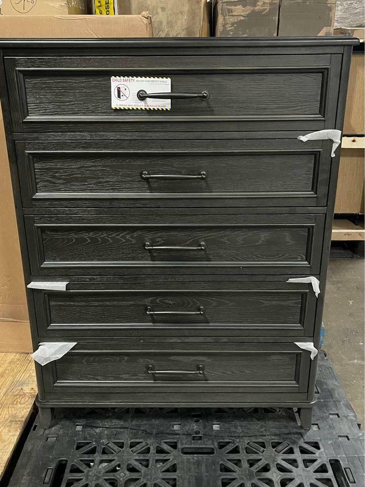 Abbyson Arlene Audrey chest gray 52” tall 40” wide dresser bedroom furniture