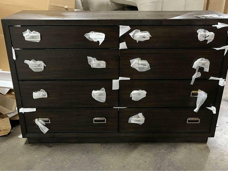 Hyndell 8 Drawer Dresser brown 62” wide 40” tall wooden bedroom furniture