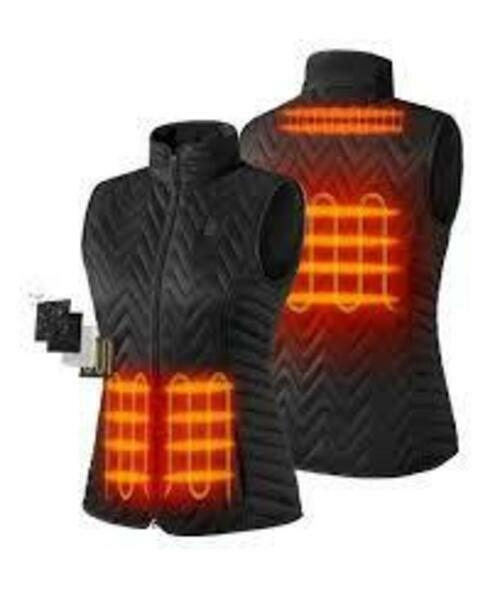 SAILWIND Men's Lightweight Heated Vest Smart Electric Rechargeable Jacket With Removable Hood (Black,L) - Like New