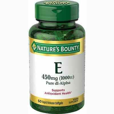 Nature's Bounty Vitamin E 450 mg (1,000 Iu) 60 Sgels