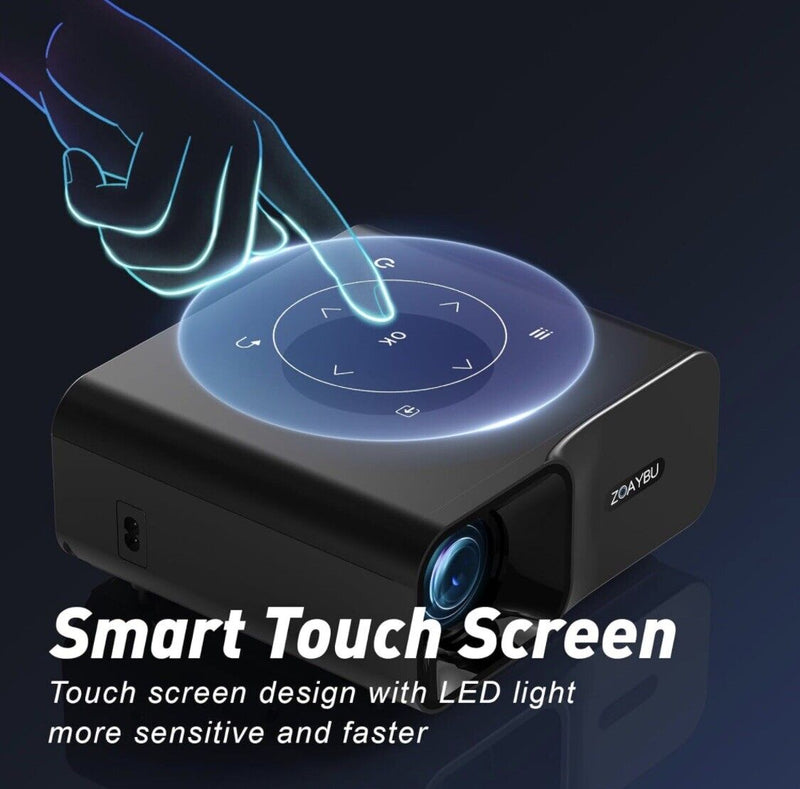 ZOAYBU Native 1080P Movie Projector WiFi 6 and Bluetooth 5.2, 500 ANSI 4K