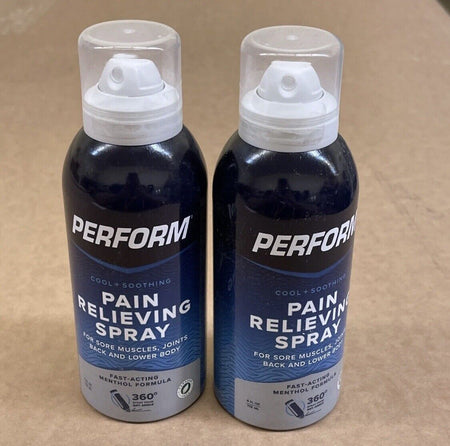 PERFORM Pain Relieving fast acting Spray Muscles ,Back, joints 4 oz (2 pack)