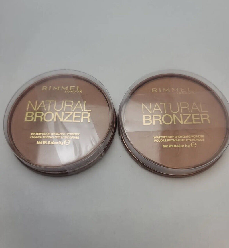 2-pack New Rimmel Natural Bronzer, Shade Sunshine 020 0.49 Oz Waterproof