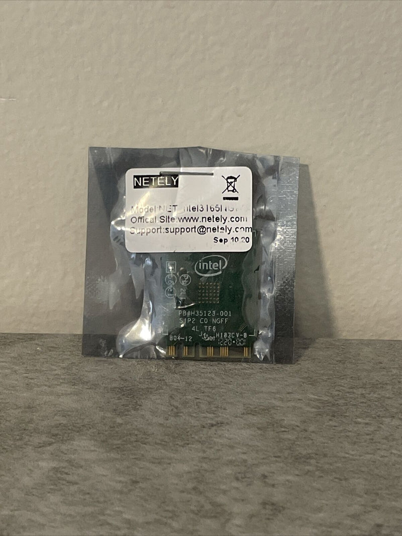 Intel Dual Band Wireless AC 3165 NGW Network Adapter Card